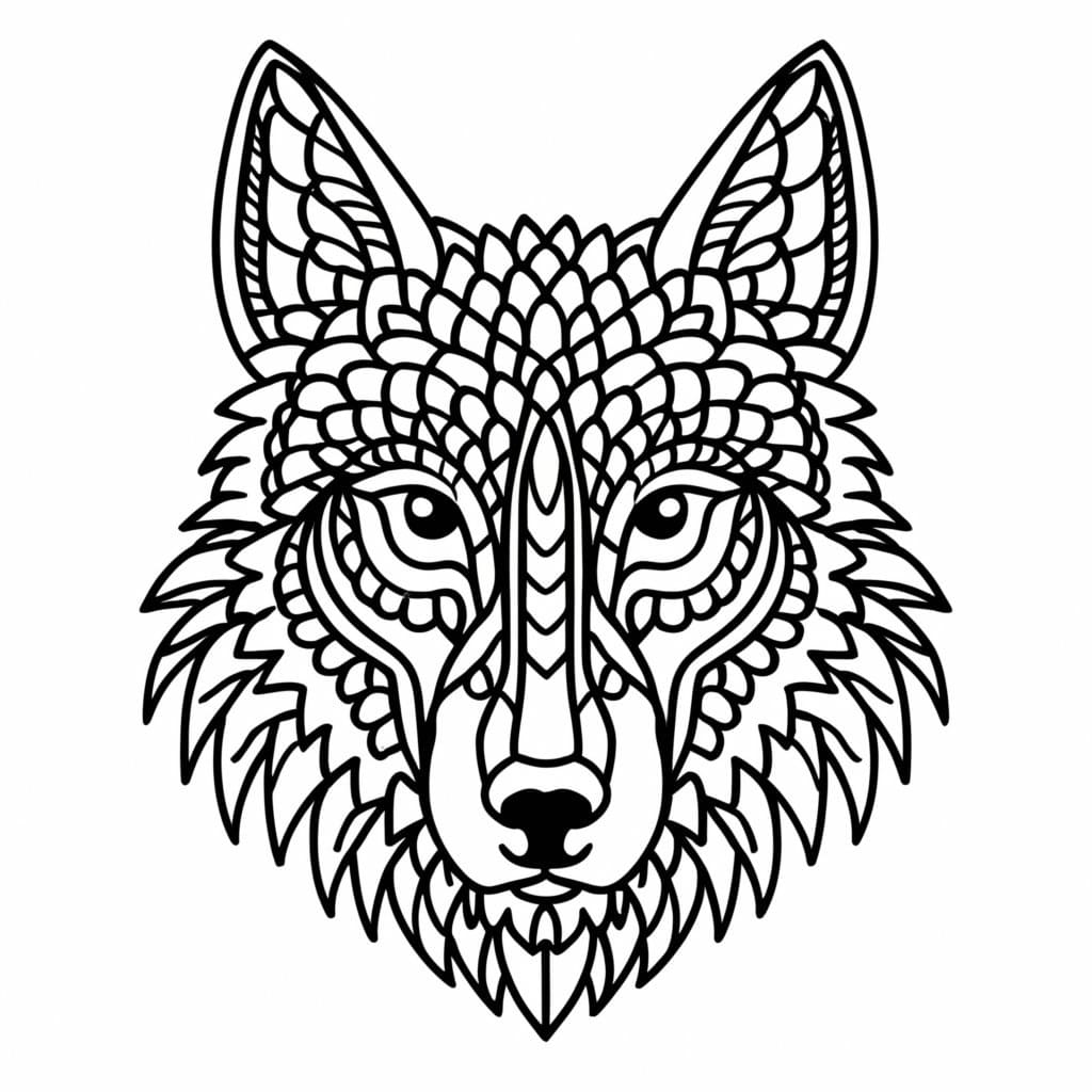 Mandalas Loup 55